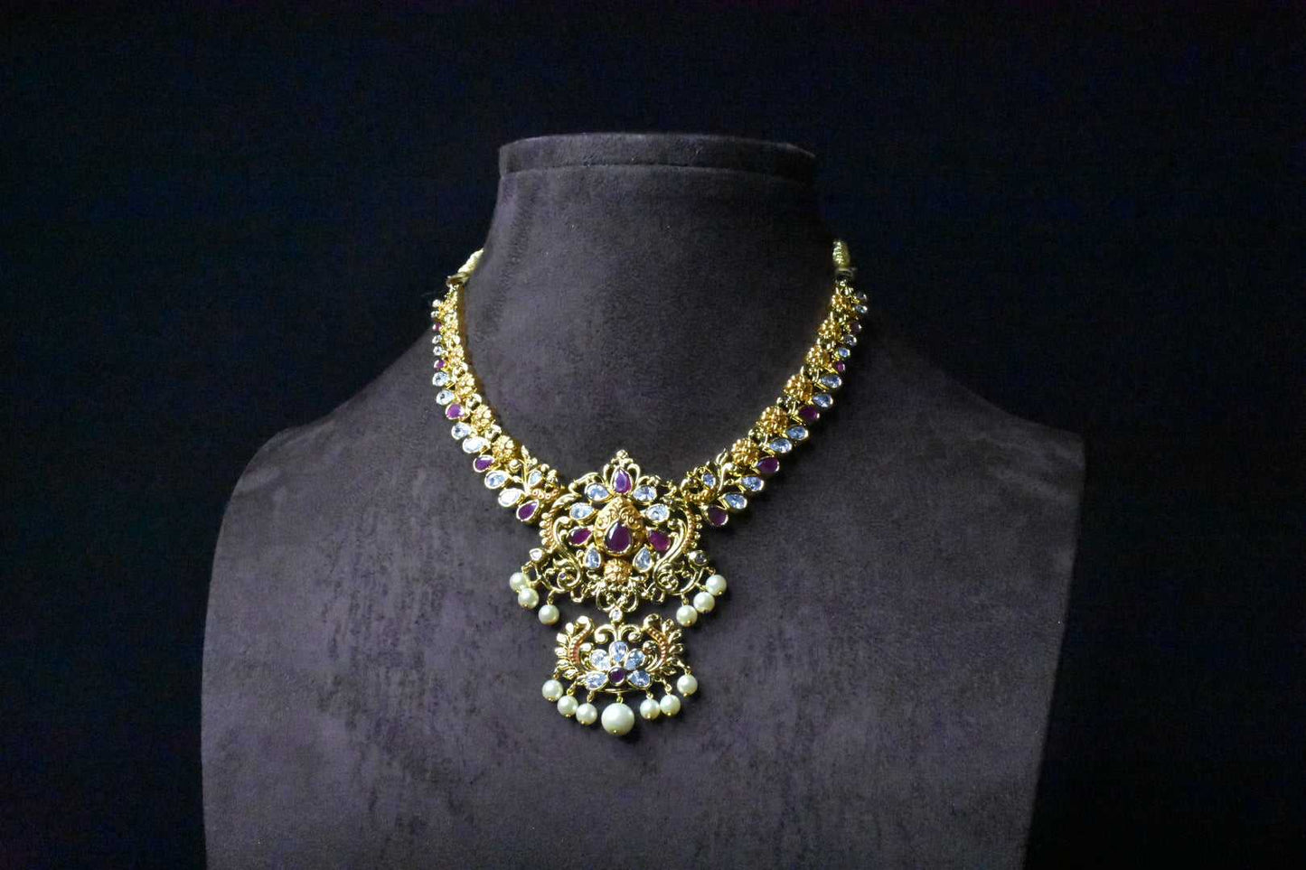 Antique gold Nakshi Necklace set