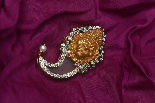 One Gram Gold Narasimha Swamy Puligoru pendant