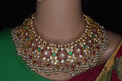 Kundan And Kempu Stone's Choker Set