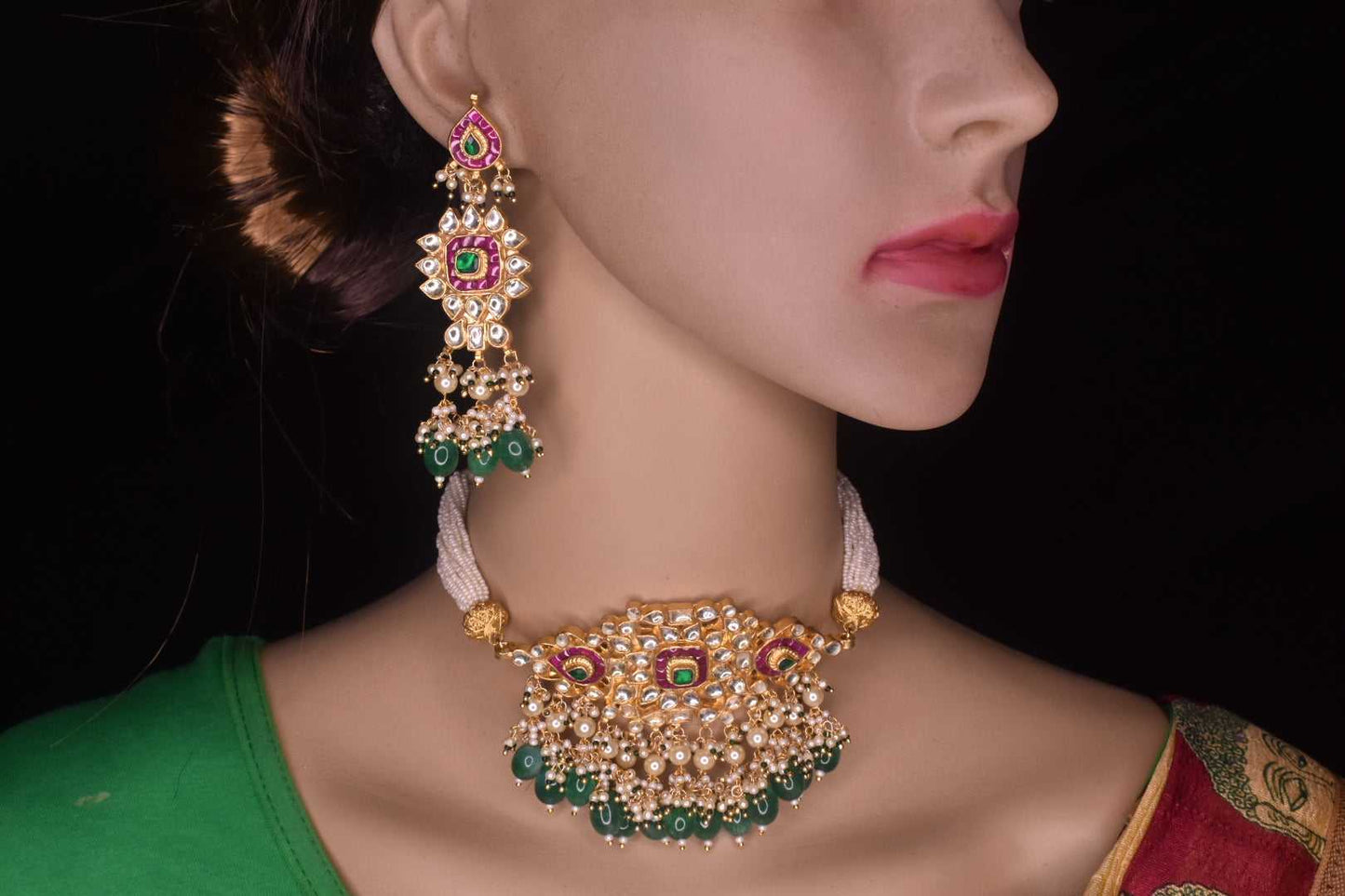 Handmade Kundan Choker With Earrings