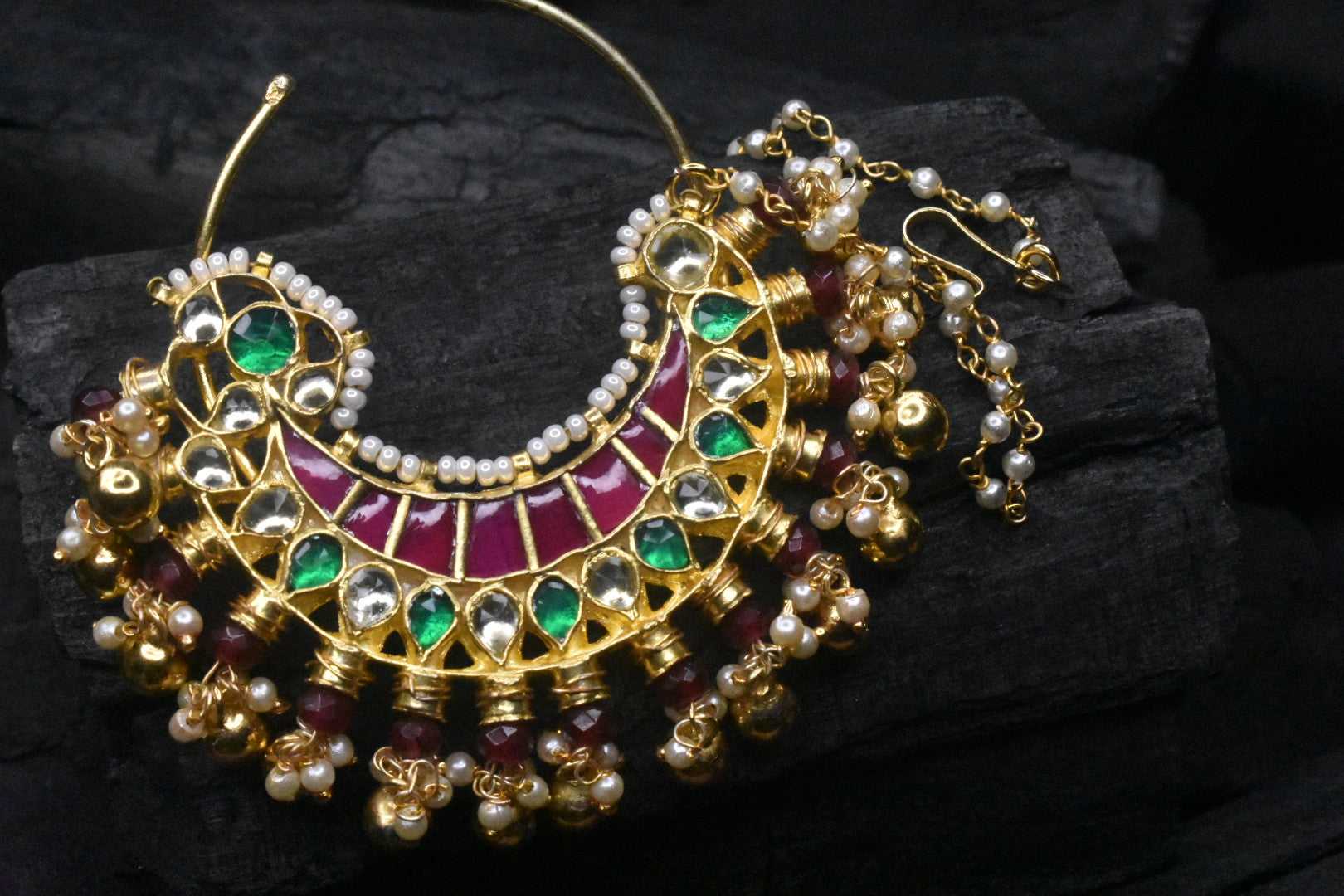 Kundan Stones Bridal Nath
