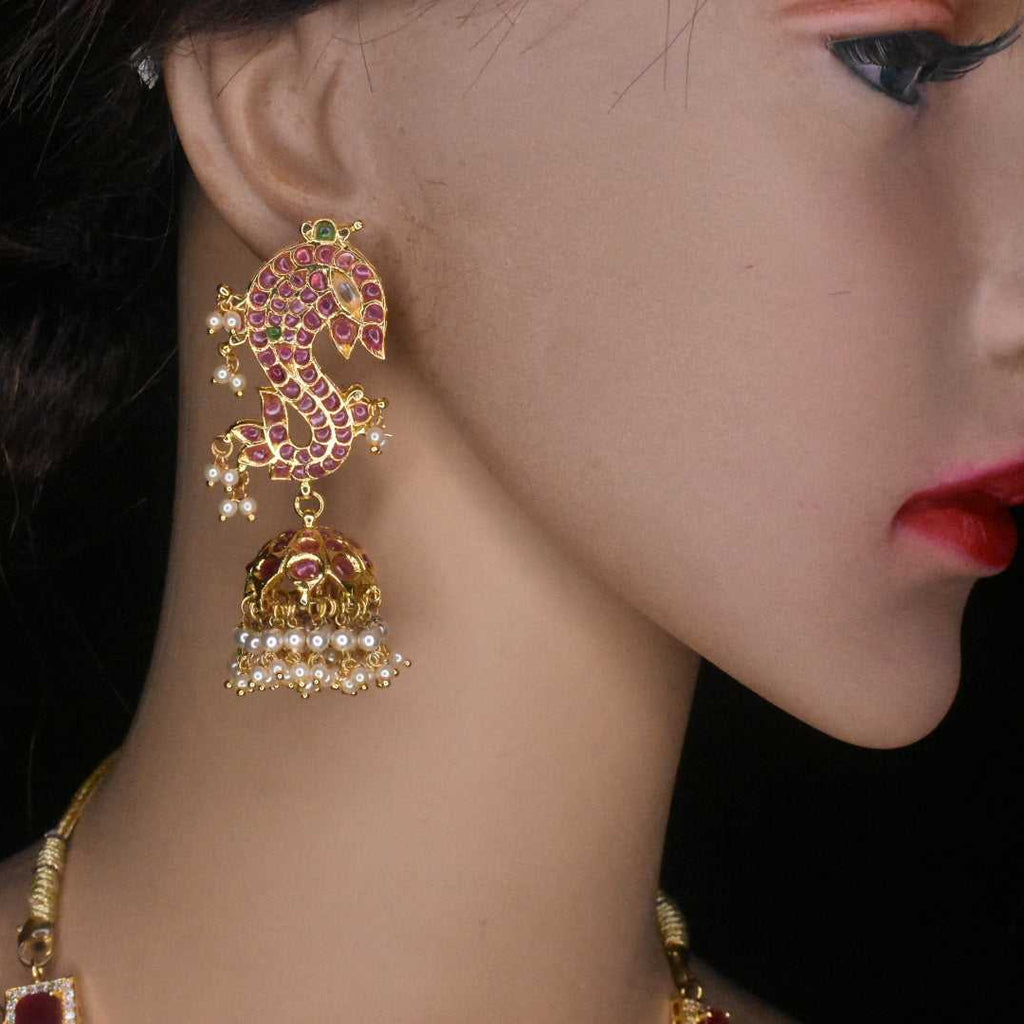 Kemp Ruby Fish Jhumka