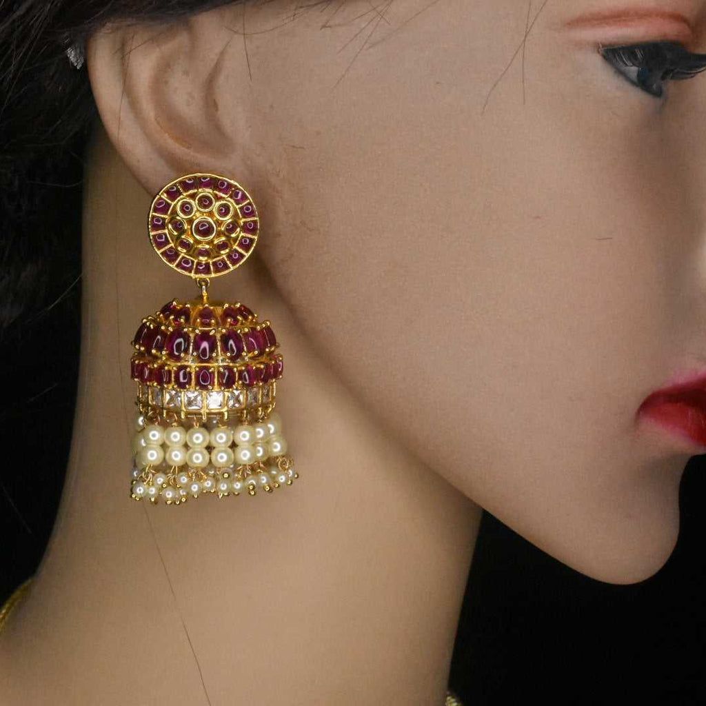 Most beautiful real kempu jhumka