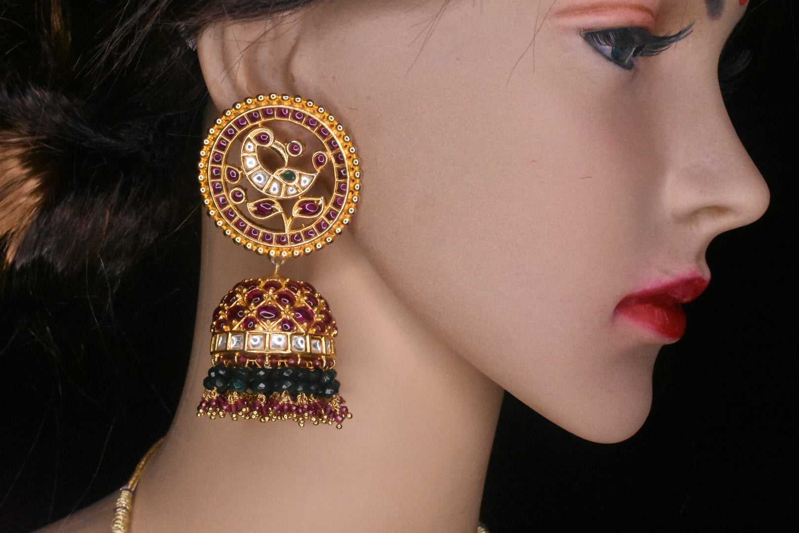 Ruby & Kundan Stone's Earrings