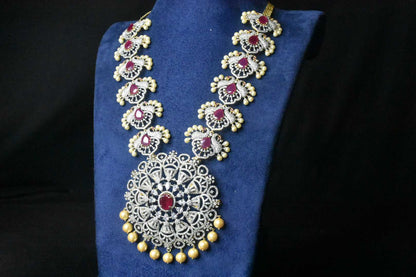 2 In 1 Designer Bridal American Diamonds Haram By Asp Fashion Jewellery 