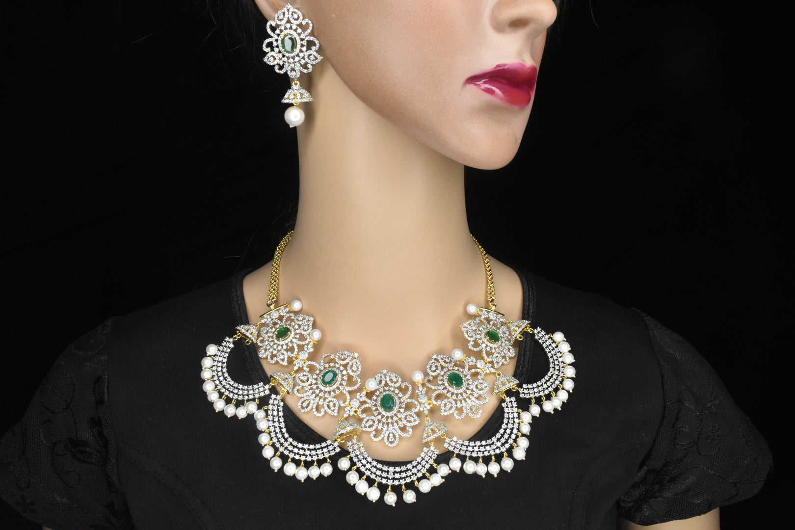 American Diamond Necklace Set