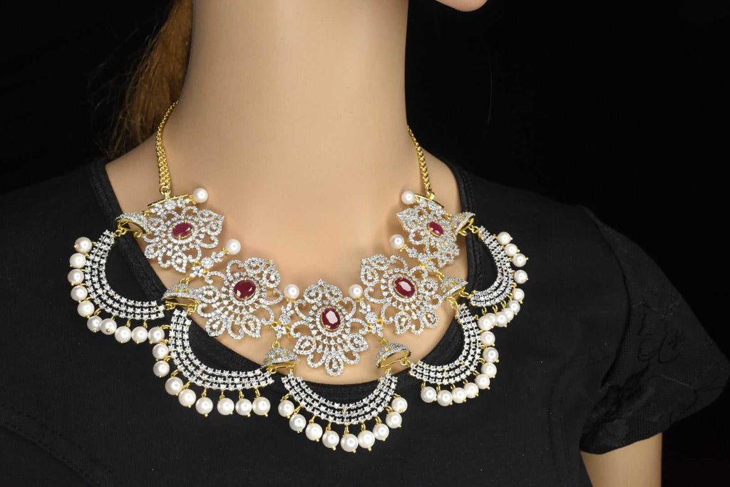 American Diamond Necklace Set