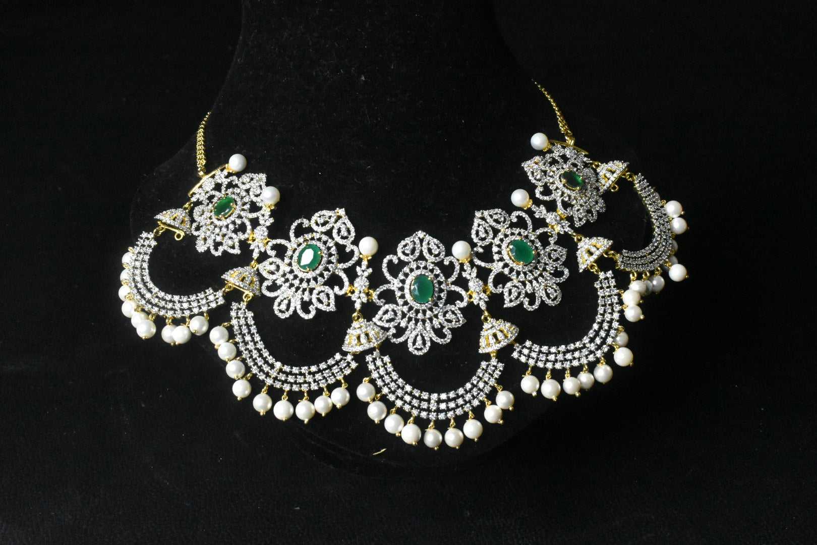  American Diamond Necklace Set