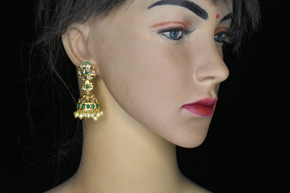 Uncut Diamond Jhumkas