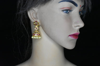 Uncut Diamond Jhumkas