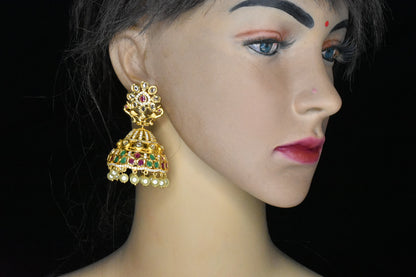 Uncut Diamond Jhumkas