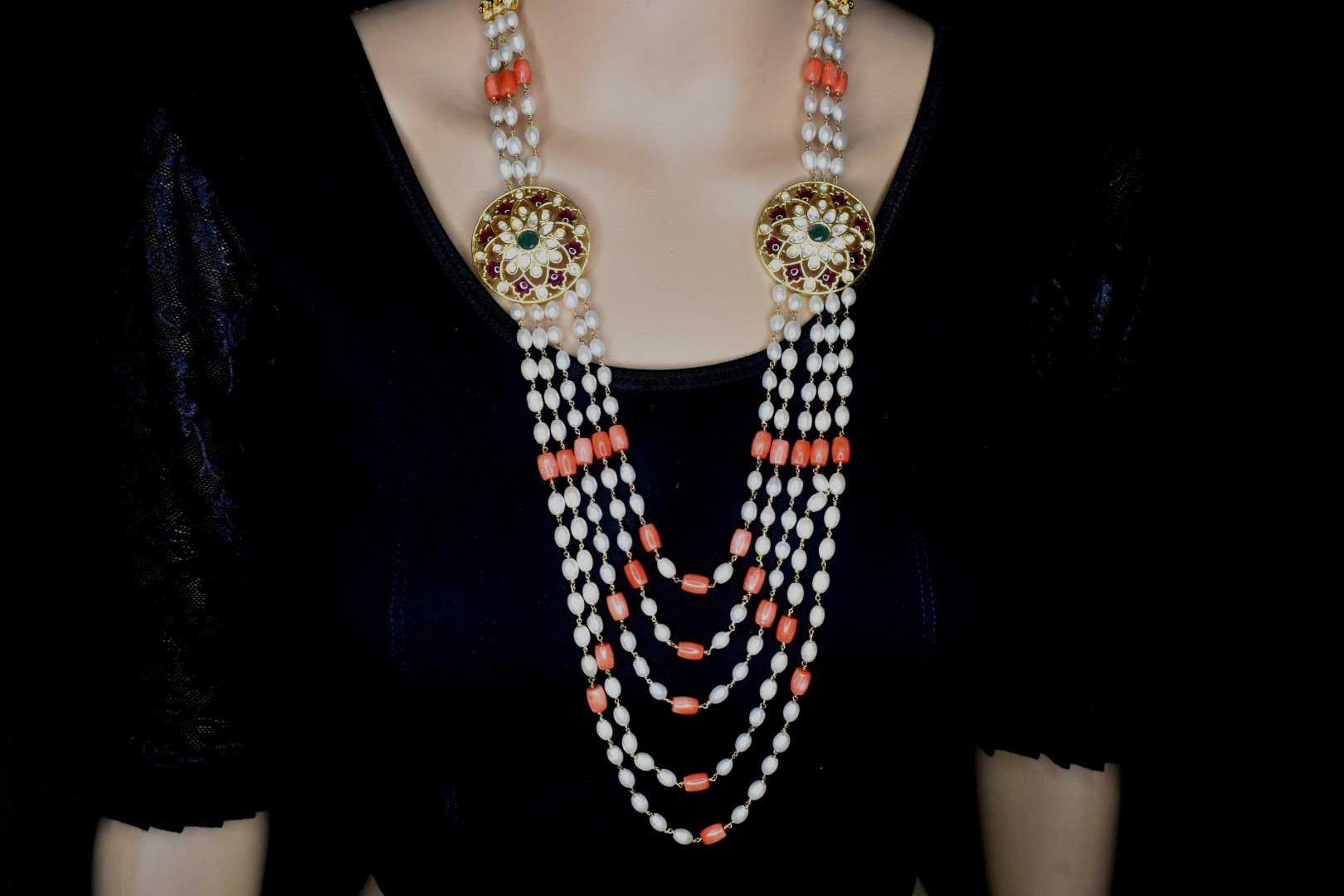 Pearls & Coral Necklace Set