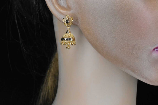 Ethnic Gold Plated Jhumka Earrings
