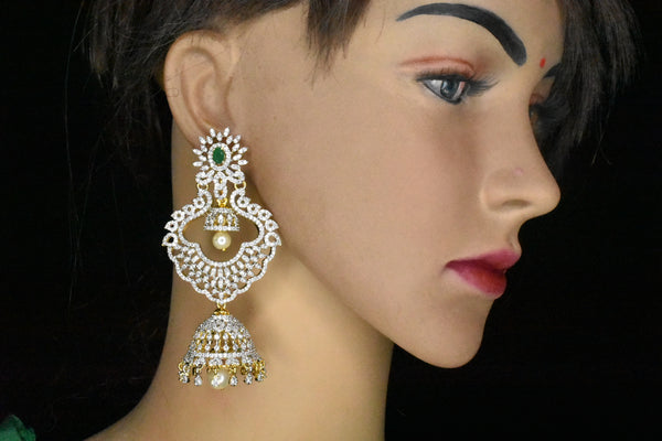 4 in 1 detachable diamond jhumkas