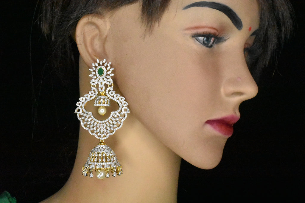 4 in 1 detachable diamond jhumkas