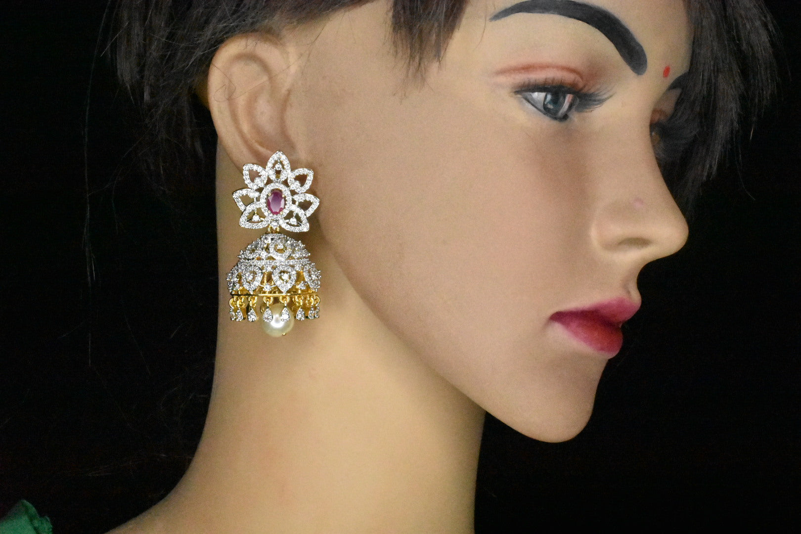 4 in 1 detachable diamond jhumkas