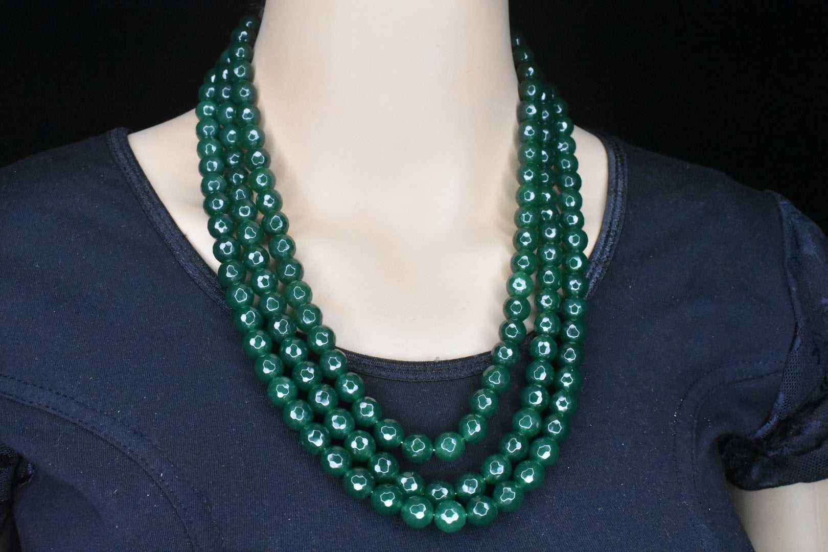 Emralds Beaded Layered Necklace