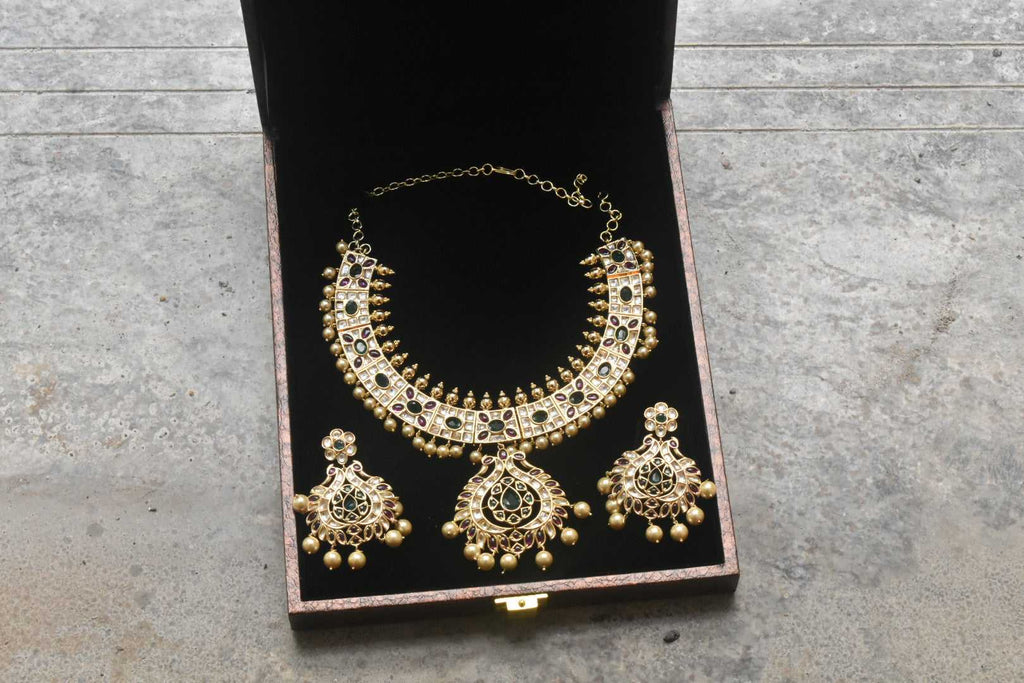 Pachi Kundan Necklace