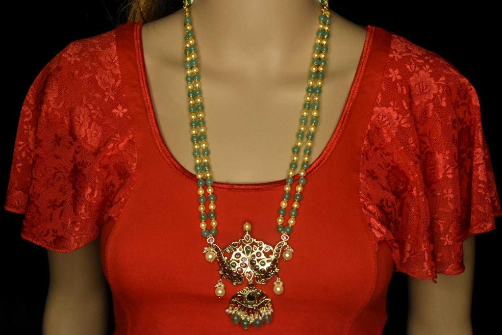Rani Haar with kempu pendant