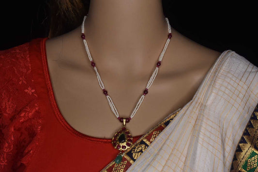 Mango Pendent with Beads Necklace