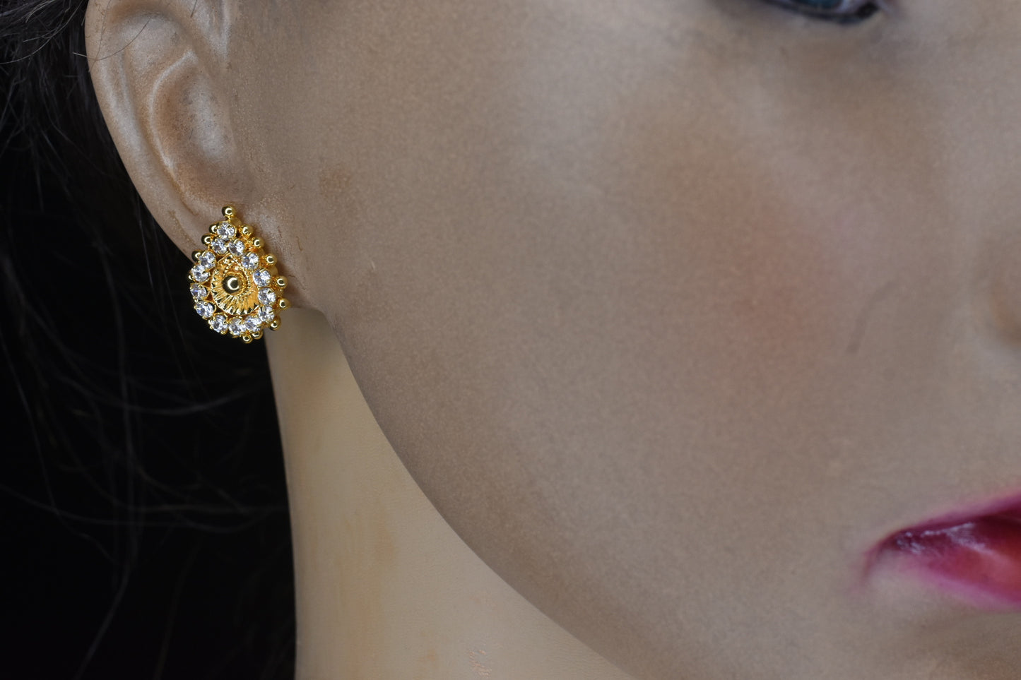 Ethnic Gold Plated Studs