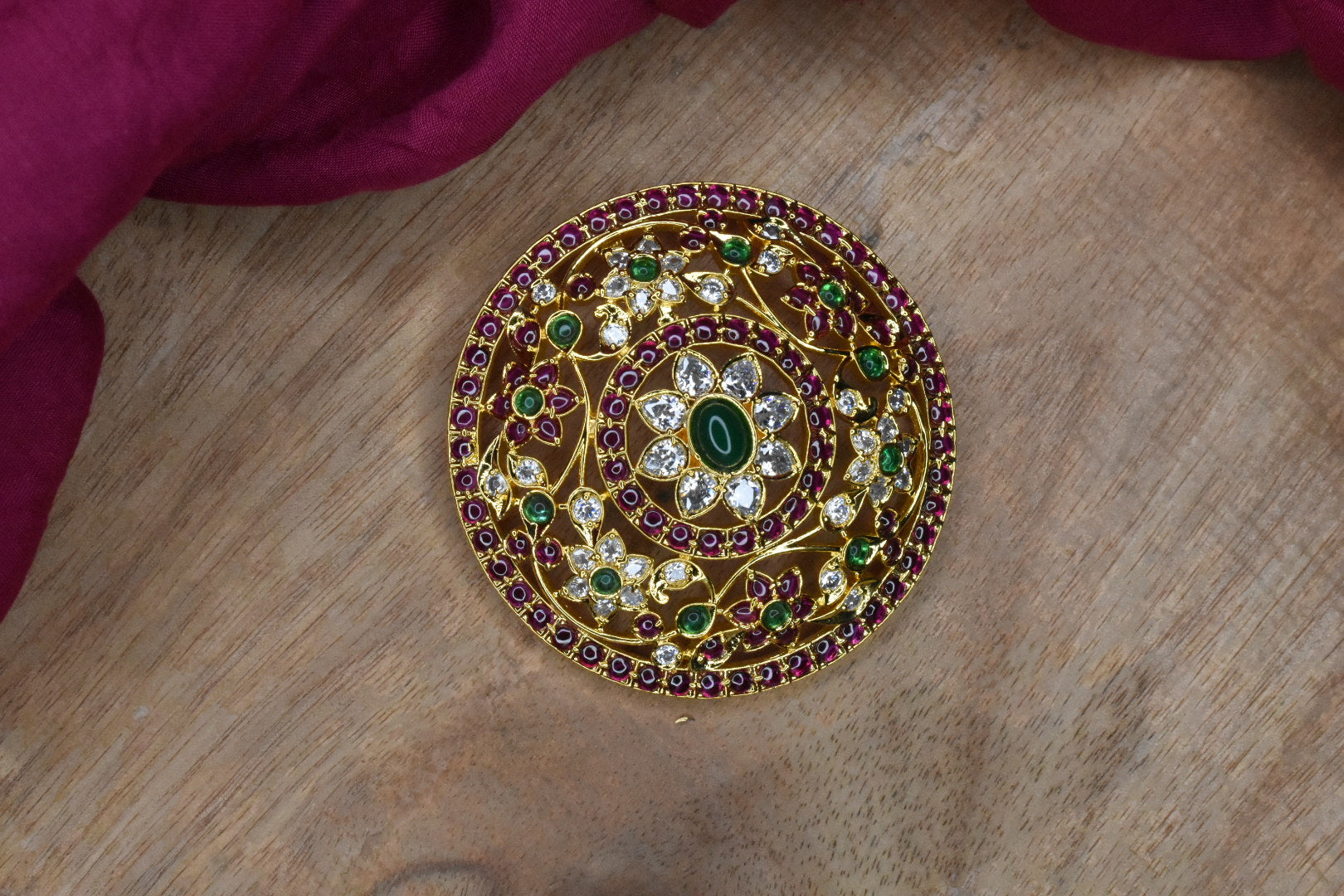 Round  Kempu Pendant