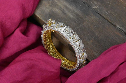 One Gram Gold Dazzling American Diamonds kada