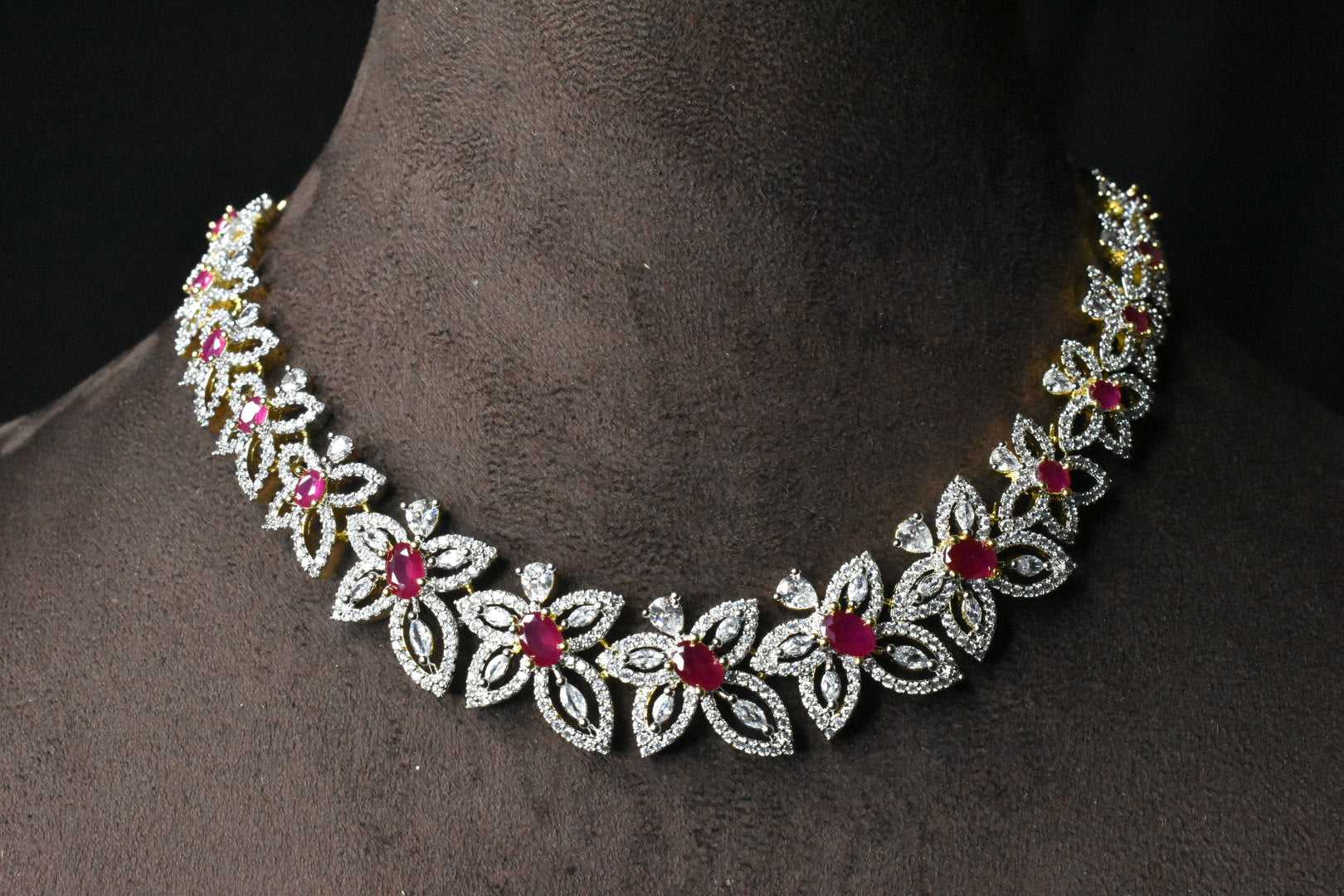 American Diamond Florar Necklace