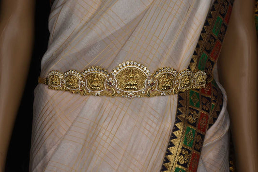 Beautifully crafted gold finished laxmi devi vaddyanam