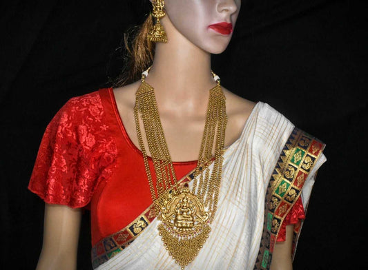 Temple Laxmi layered Necklace Set