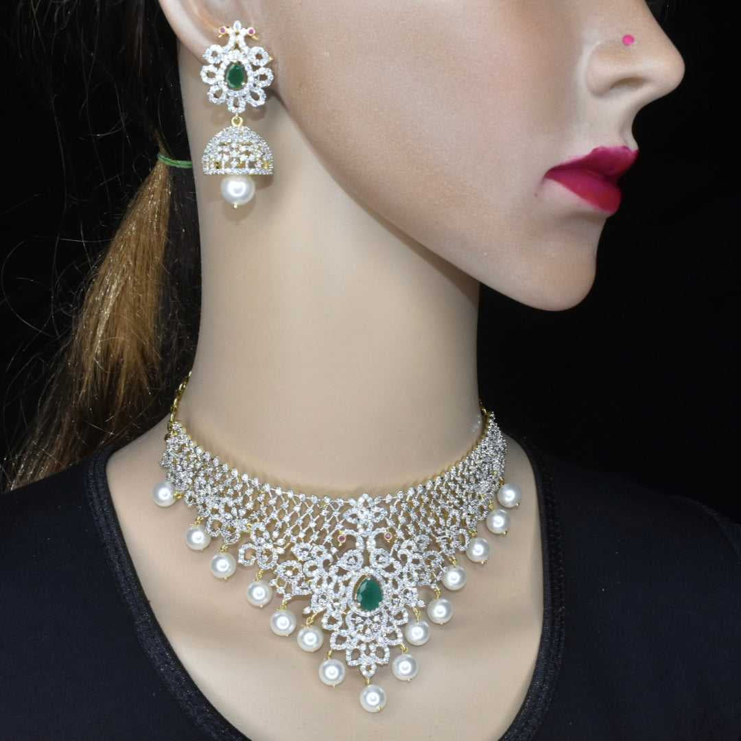 The Rhythm Of The Emralds Choker Set By Asp Fashion Jewellery 