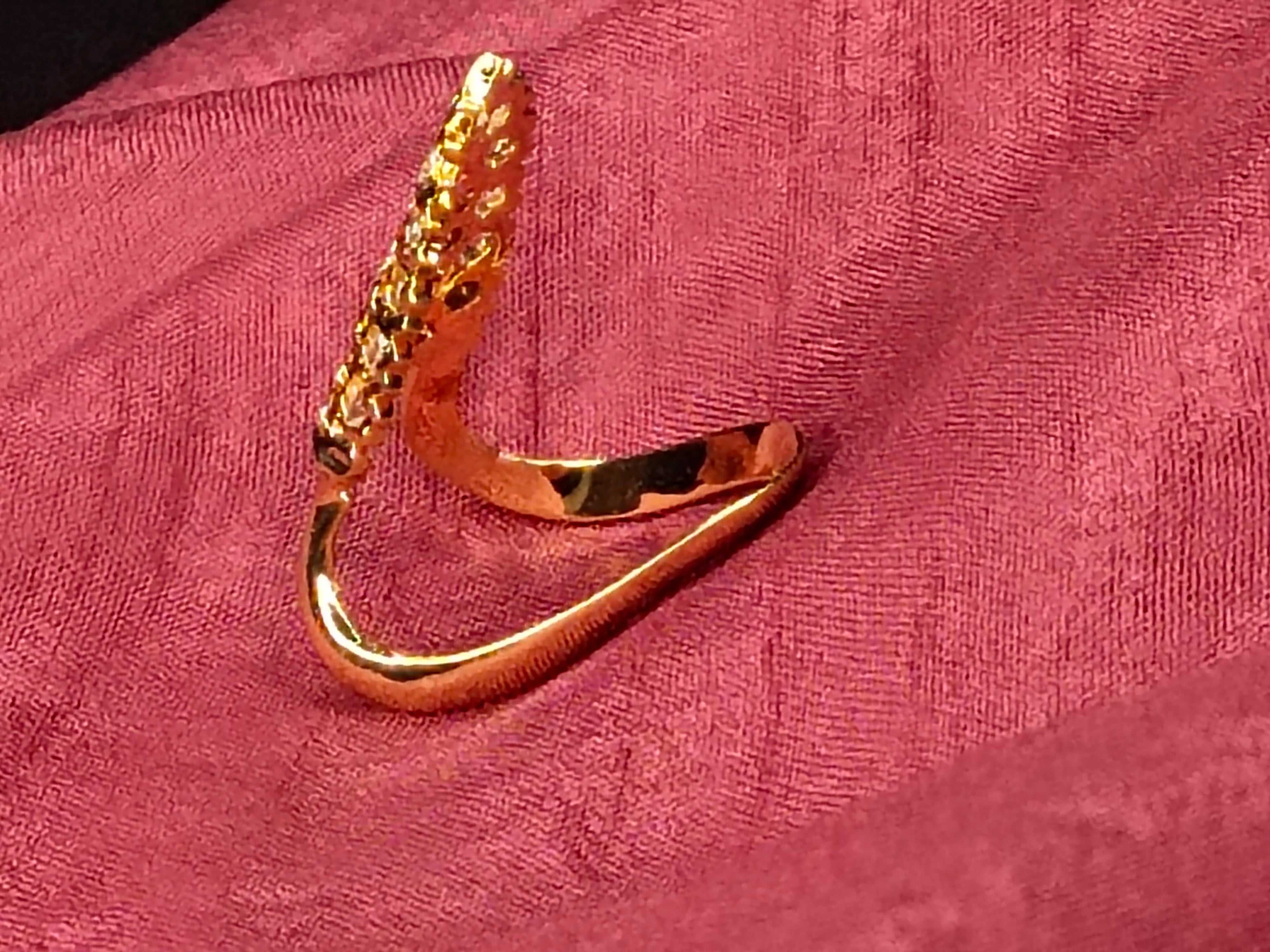 1 Gram Gold Vanki Ring With Cz & Color Stones