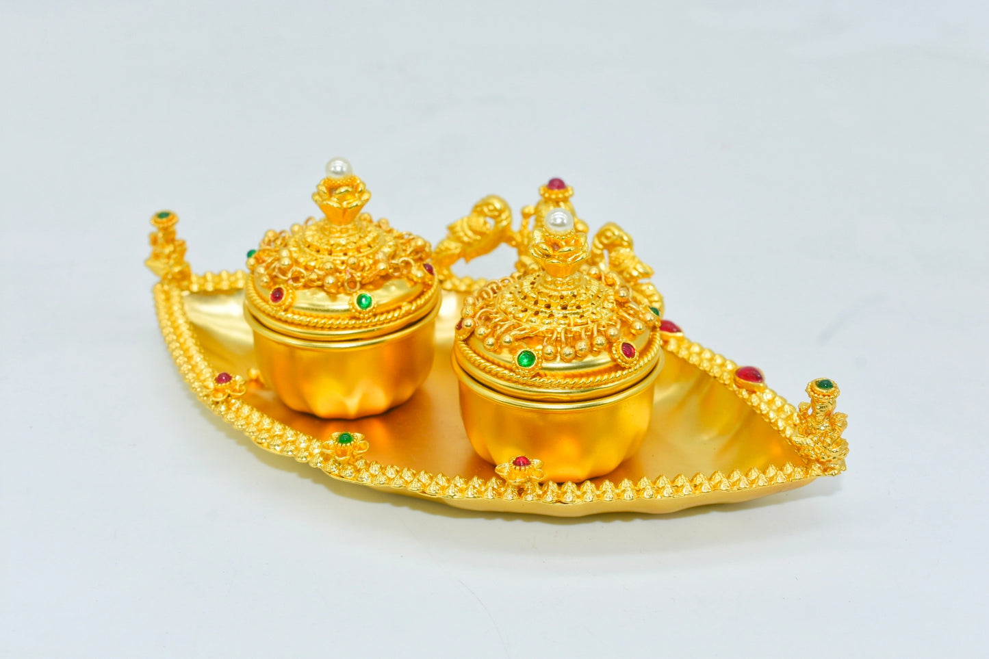 One Gram Gold Kumkum Box Tray