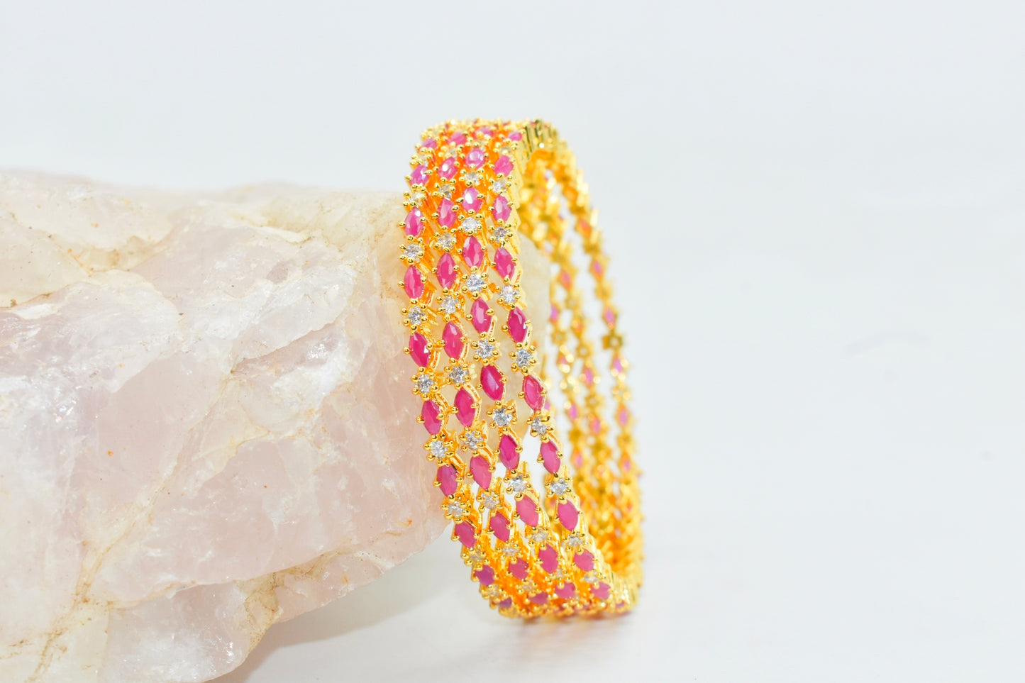 Cz & Ruby Bangles