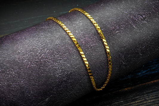 One Gram Daily Wear Gold Kerala Leaf Chain By Asp Fashion Jewellery 