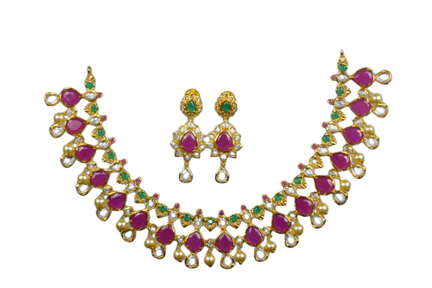 Polki &Ruby Emerald Necklace