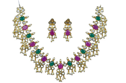 Polki &Ruby Emerald Necklace