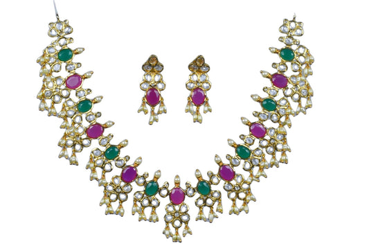 Polki &Ruby Emerald Necklace