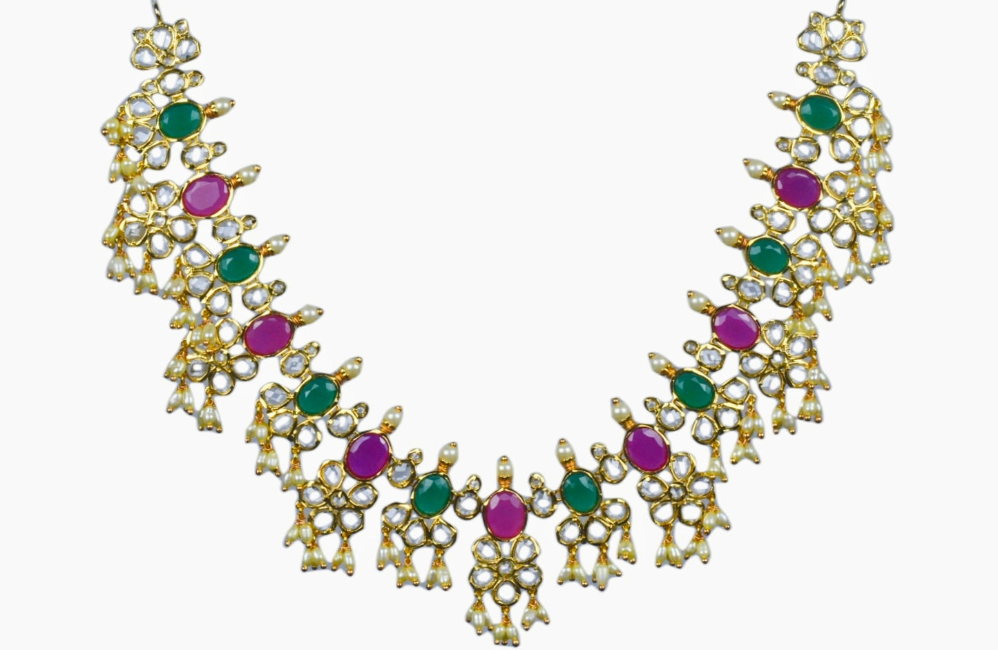 Polki &Ruby Emerald Necklace