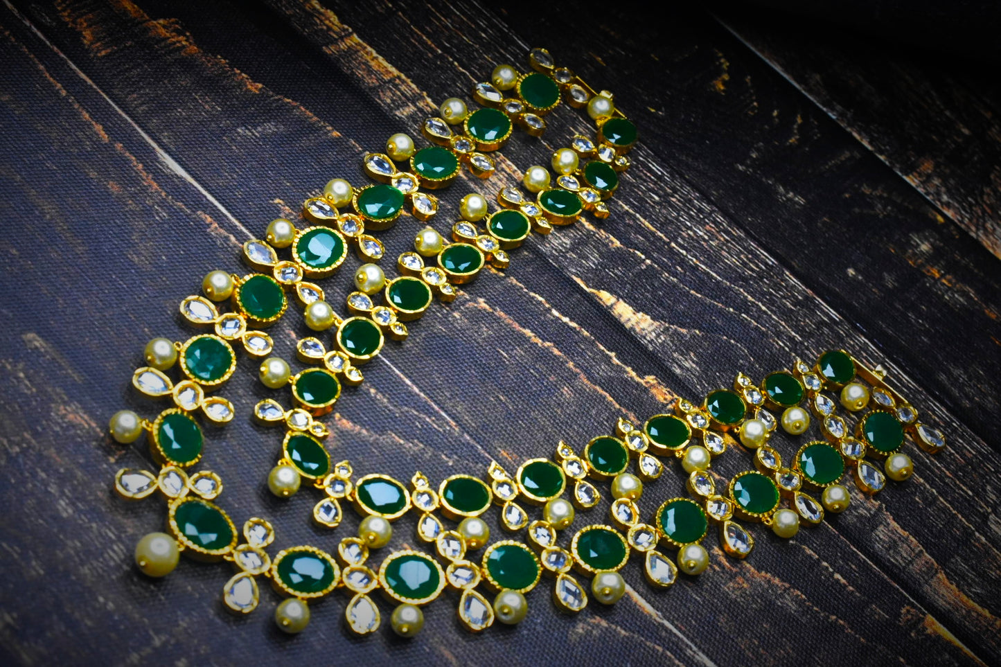 Polki Emerald Necklace