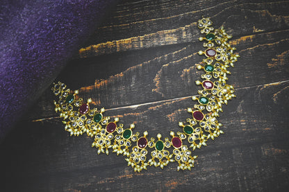 Polki &Ruby Emerald Necklace