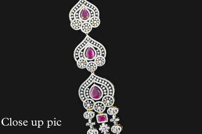 Three Layer American Diamond Haram By Asp Fashion Jewellery 