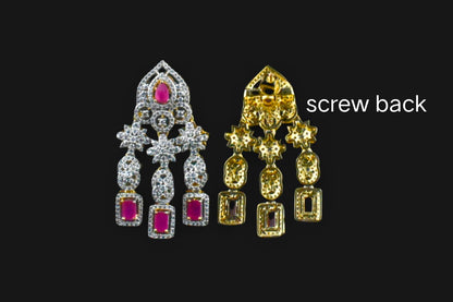 Three Layer American Diamond Haram By Asp Fashion Jewellery 