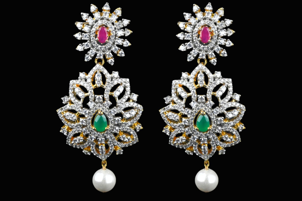 Bridal American Diamond Necklace Set By Asp Fashion Jewellery