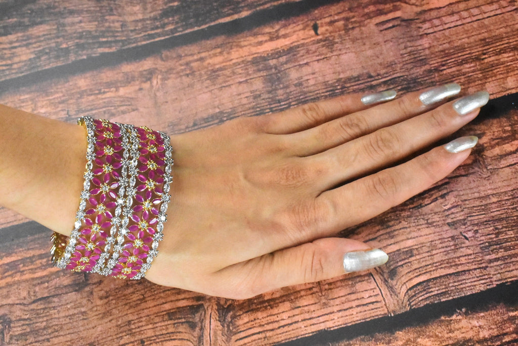 American Diamond Bangles Set By Asp Fashion Jewellery