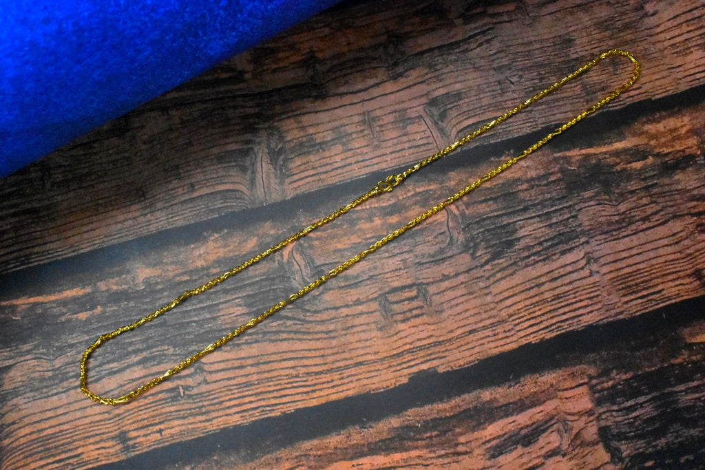 24 Inch Micro Gold Plated Chain - Versatile Unisex Necklace 13g