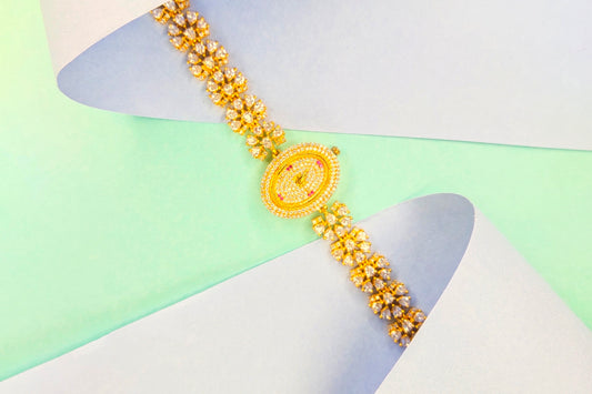 Stylish Gold Plated Cz Watch By Asp Fashion Jewellery