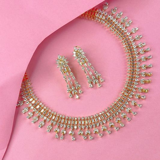 Charming American Diamonds Necklace Set By Asp Fashion Jewellery