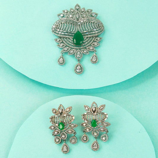 South Indian  Victorian American Diamonds Pendant Set By Asp Fashion Jewellery