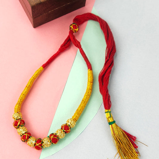 Nakshi Balls Black Dori Necklace By Asp Fashion Jewellery